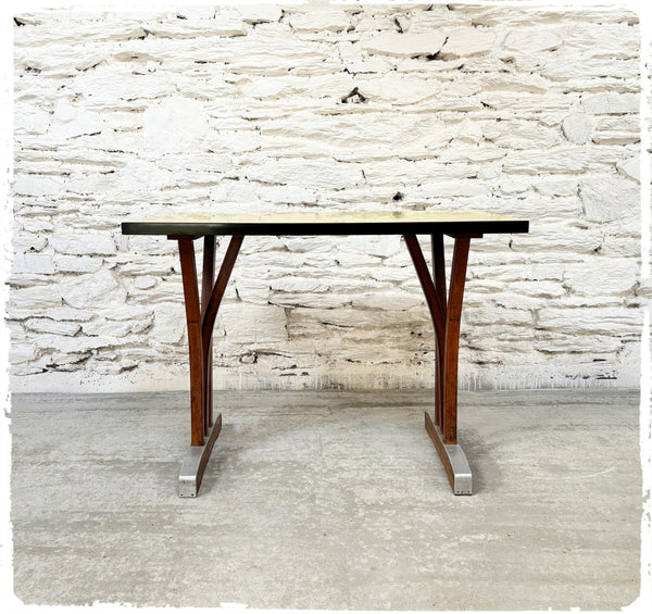 Table Bistrot Vintage Années 50 Formica Jaune