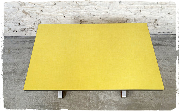 Table Bistrot Vintage Années 50 Formica Jaune