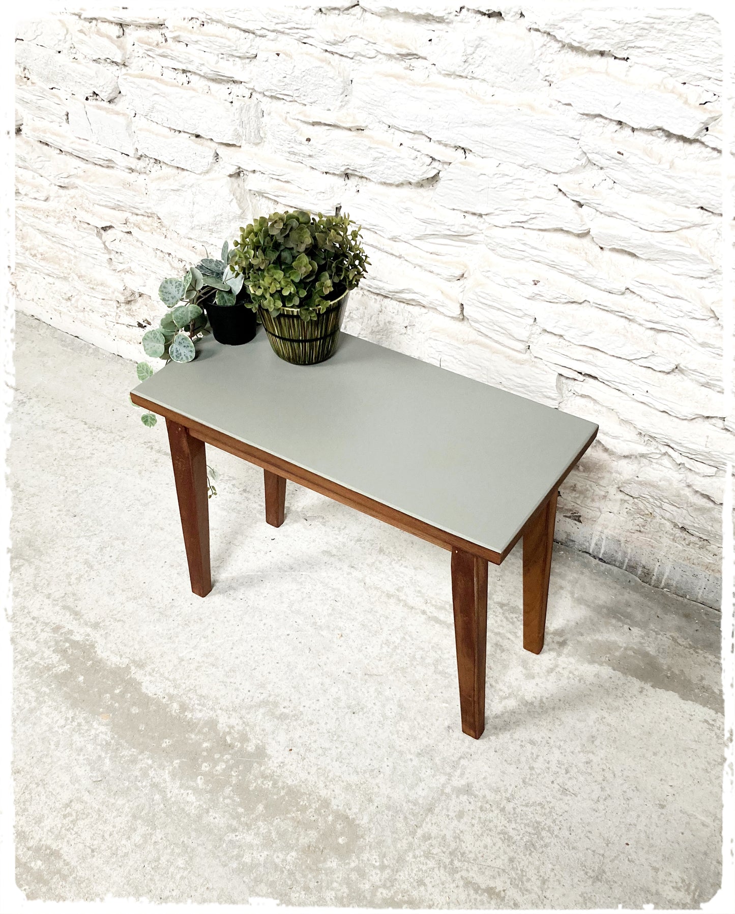 Table d'Appoint Bout de Canapé Porte Plantes Vintage Revisité