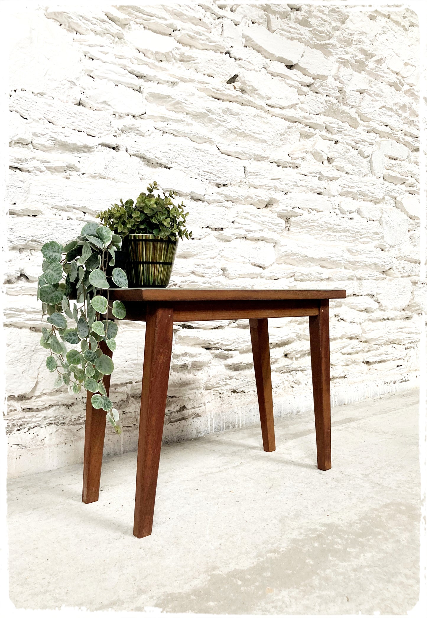 Table d'Appoint Bout de Canapé Porte Plantes Vintage Revisité