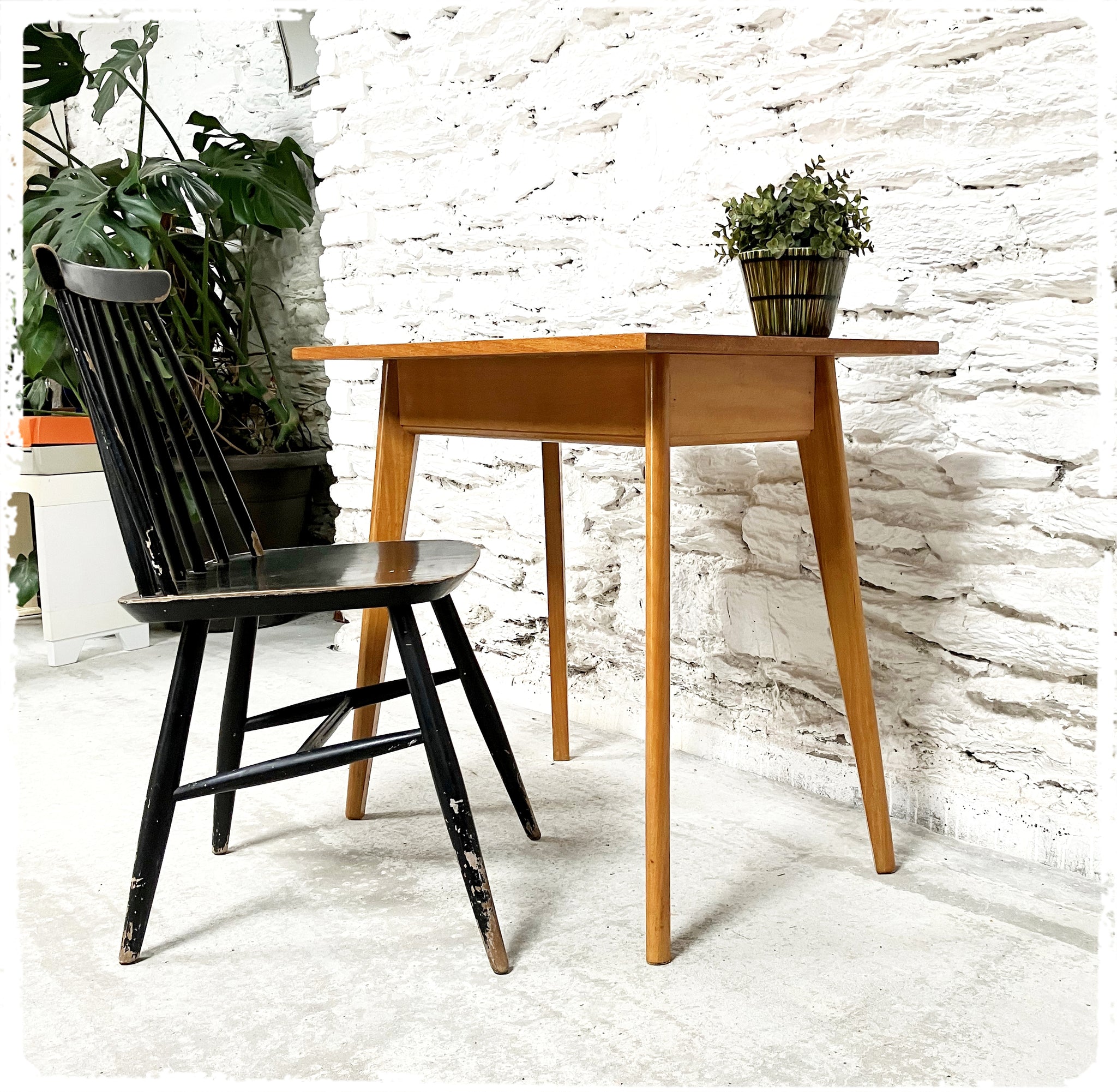 Table d'Appoint Bureau Vintage Pieds Compas