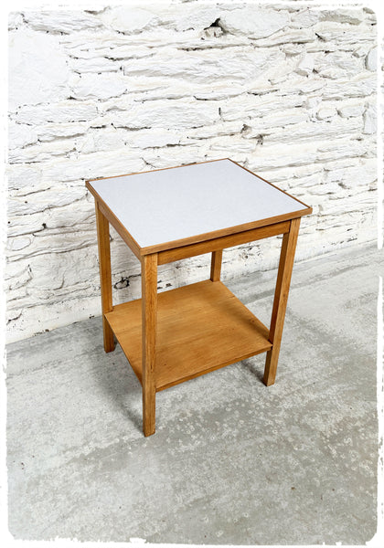 Table d'Appoint Vintage en Bois et Formica
