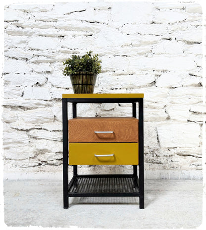 Table de Chevet Meuble d'Appoint Vintage Moderniste Revisité