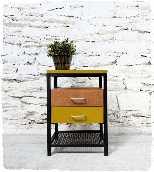 Table de Chevet Meuble d'Appoint Vintage Moderniste Revisité