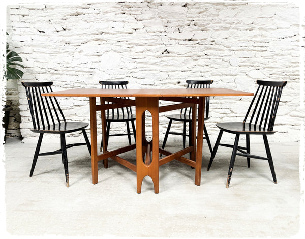 Table Pliante à Rabats Vintage Style Scandinave en Teck Années 60
