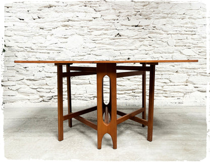 Table Pliante à Rabats Vintage Style Scandinave en Teck Années 60