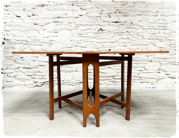 Table Pliante à Rabats Vintage Style Scandinave en Teck Années 60