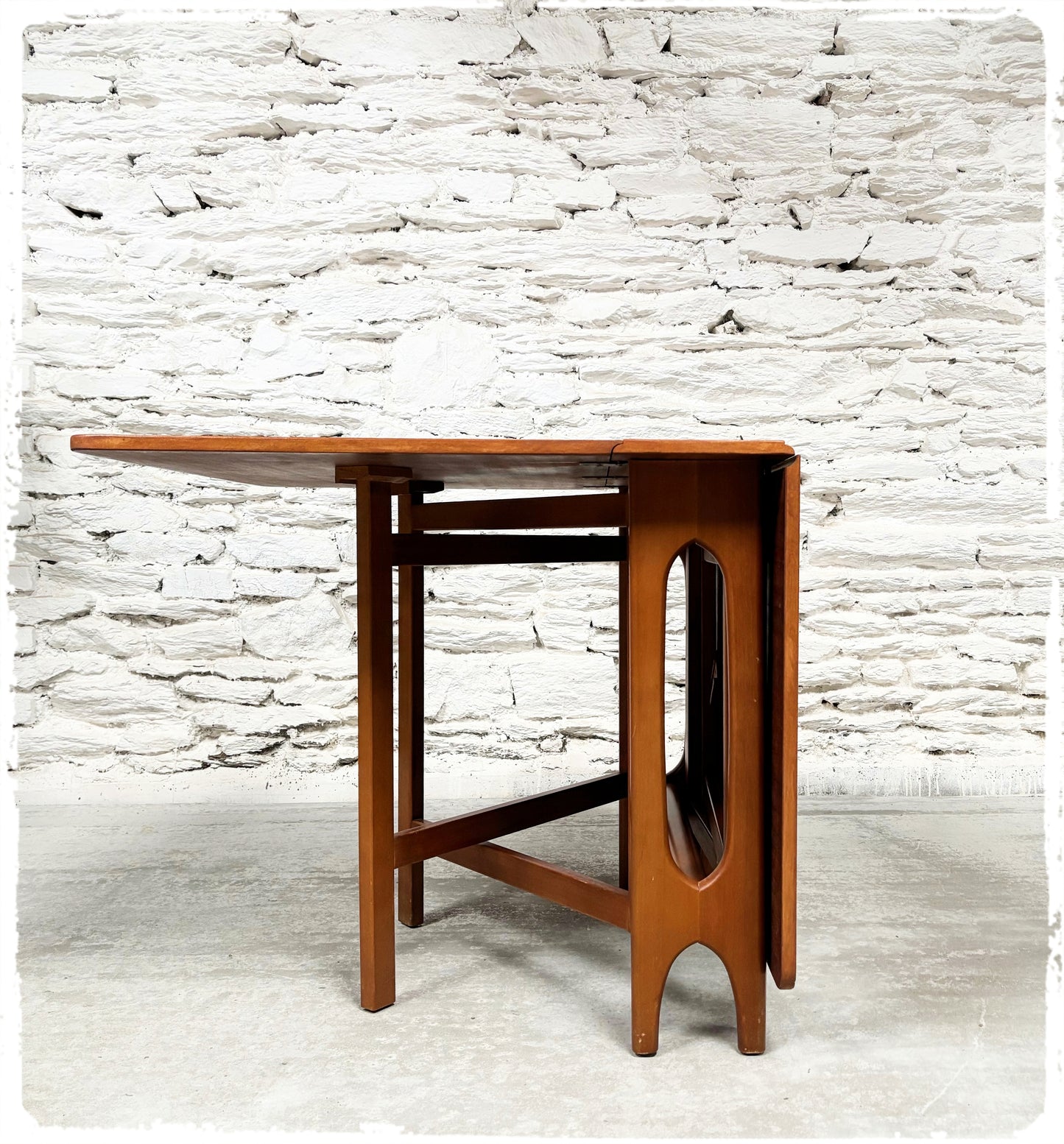 Table Pliante à Rabats Vintage Style Scandinave en Teck Années 60