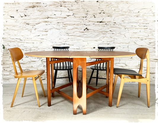Table Pliante à Rabats Vintage Scandinave en Teck