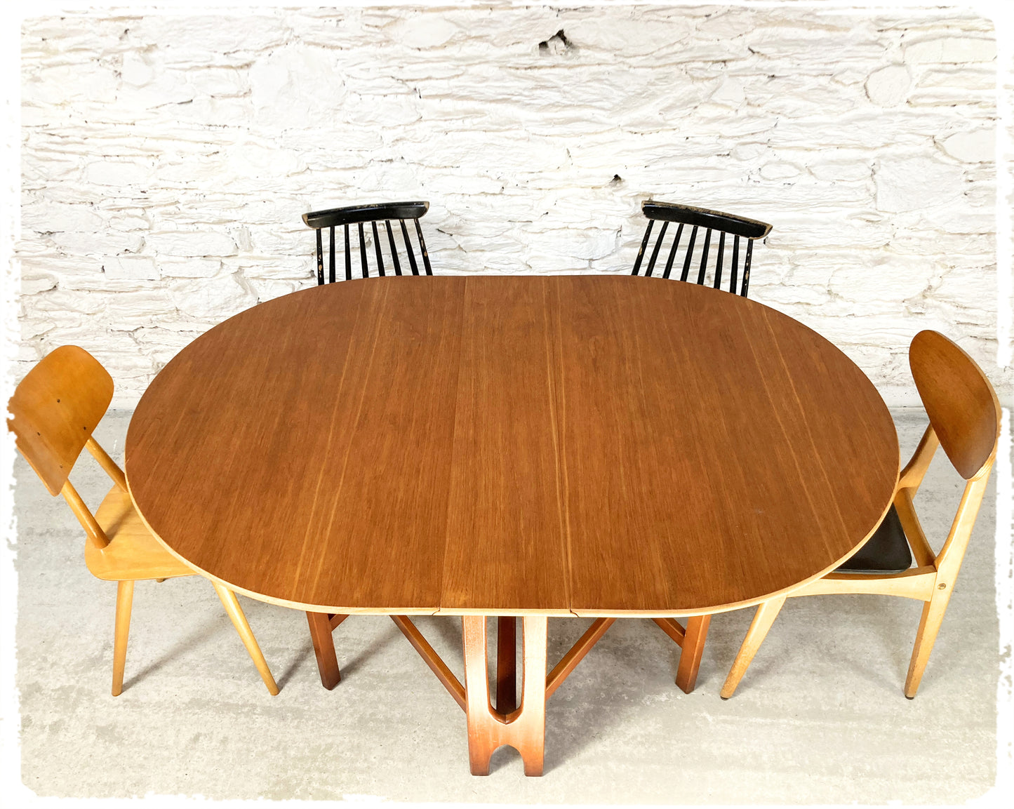 Table Pliante à Rabats Vintage Scandinave en Teck