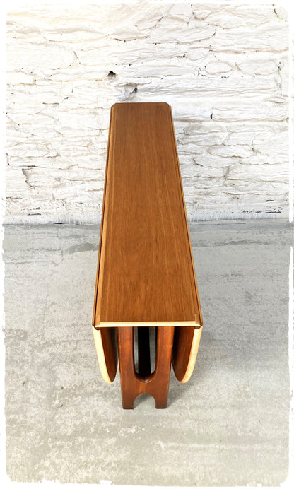 Table Pliante à Rabats Vintage Scandinave en Teck