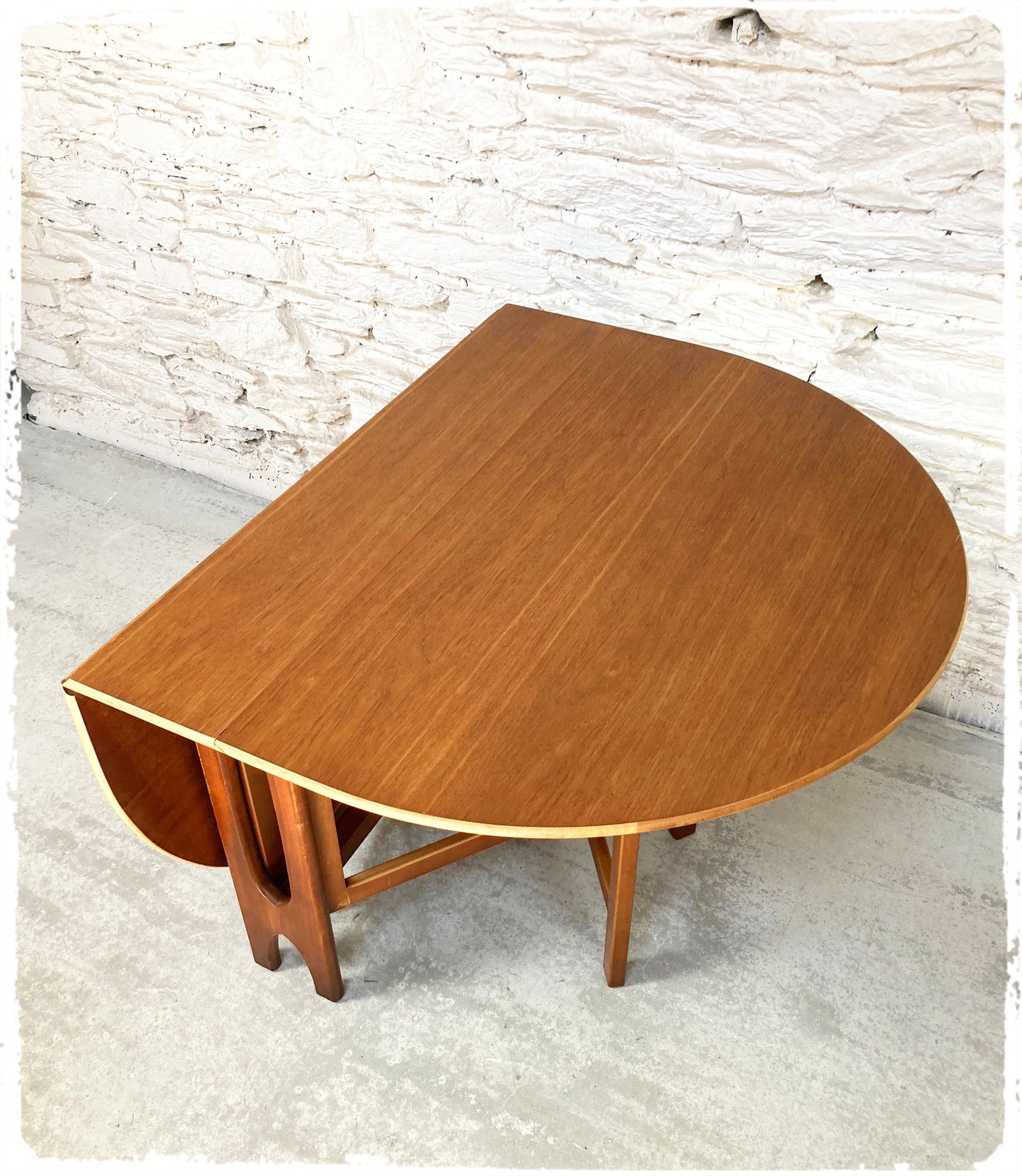 Table Pliante à Rabats Vintage Scandinave en Teck
