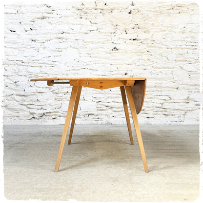 Table Pliante à Rabats Vintage Ercol en Orme Pieds Compas