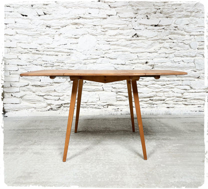 Table Pliante à Rabats Vintage Ercol Pieds Compas en Orme
