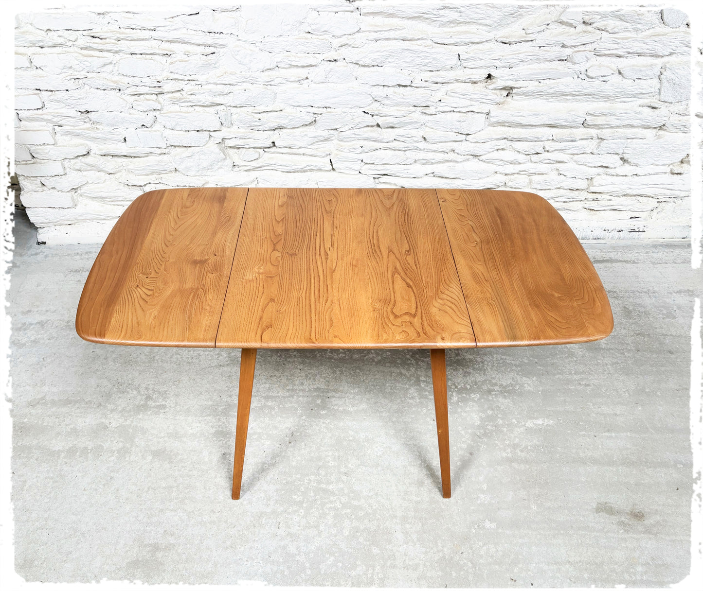 Table Pliante à Rabats Vintage Ercol Pieds Compas en Orme