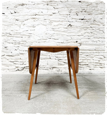 Table Pliante à Rabats Vintage Ercol Pieds Compas en Orme