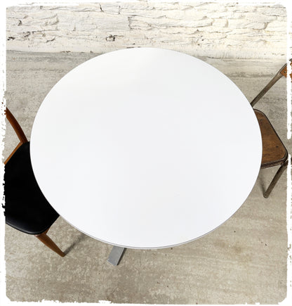 Table Ronde Vintage Années 70 Pied Croix