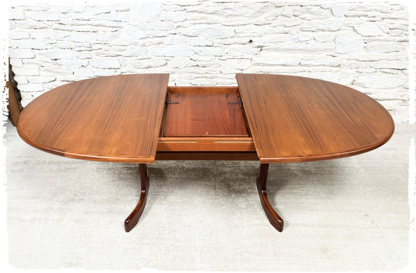 Table à Manger Vintage Style Scandinave Extensible en Teck GPLAN