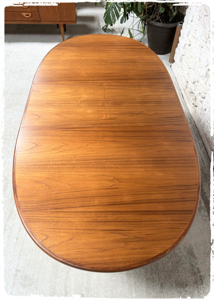 Table à Manger Vintage Style Scandinave Extensible en Teck GPLAN