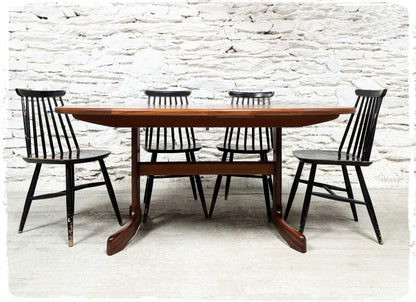 Table à Manger Vintage Style Scandinave Extensible en Teck GPLAN