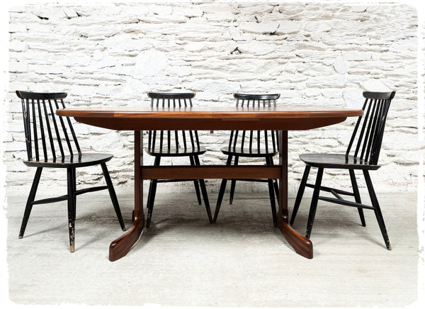Table à Manger Vintage Style Scandinave Extensible en Teck GPLAN
