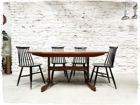 Table à Manger Vintage Style Scandinave Extensible en Teck GPLAN