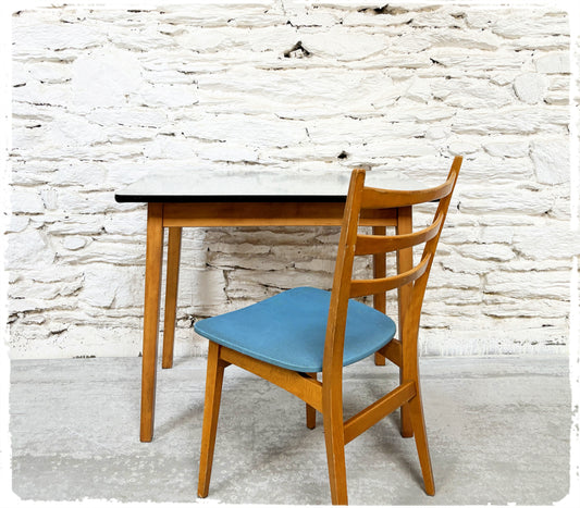 Petite Table Vintage Formica Gris Marbré