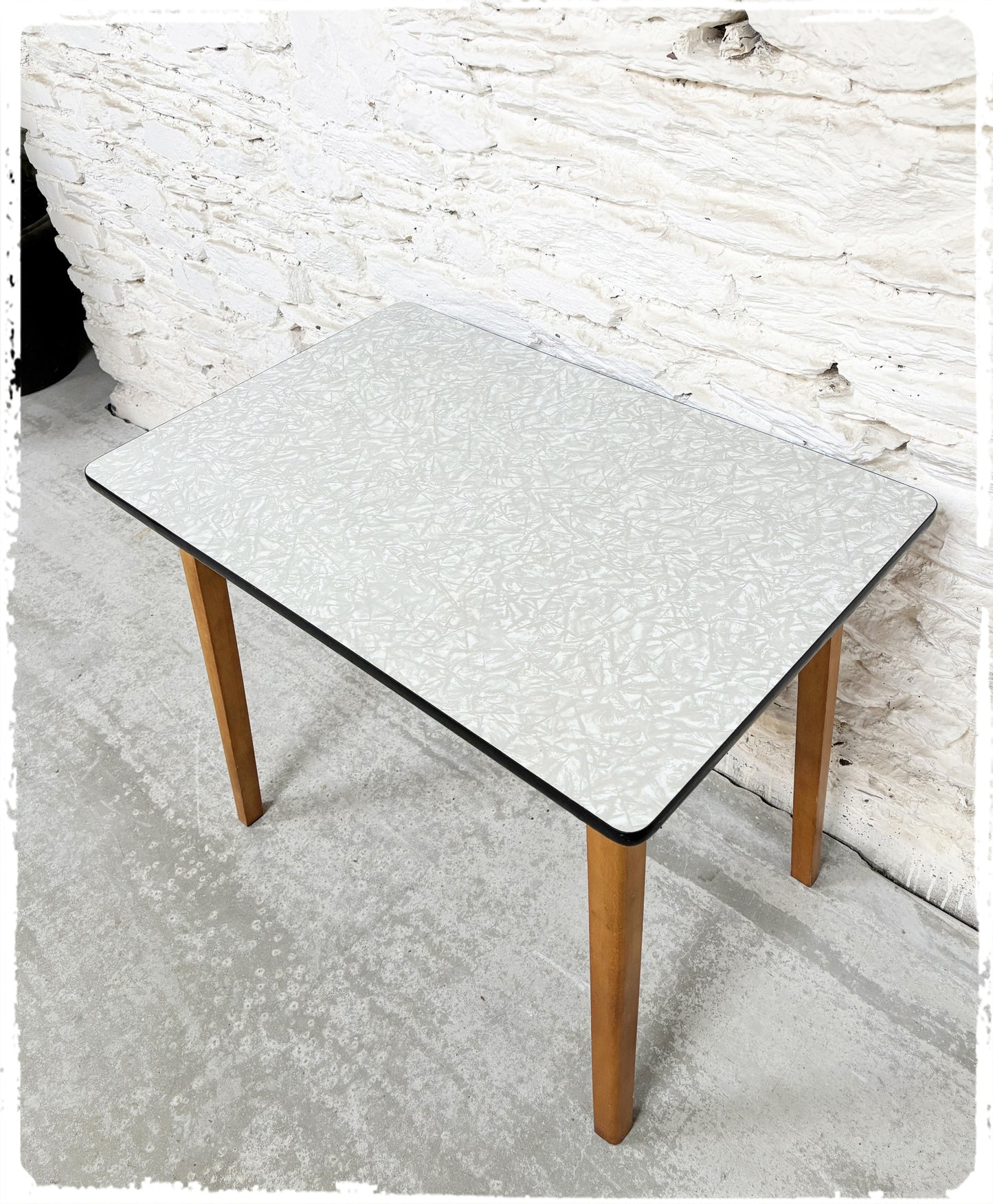 Petite Table Vintage Formica Gris Marbré