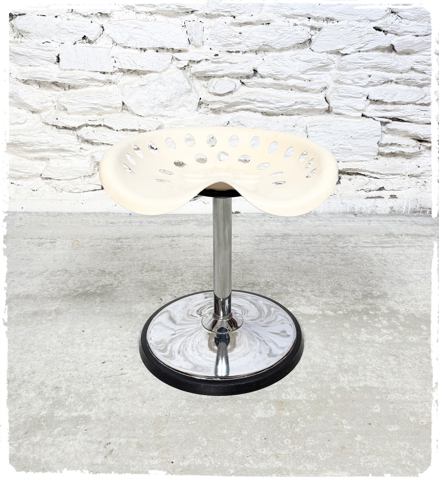 Tabouret Vintage Années 70 Faucheuse par Etienne Fermigier Mirima