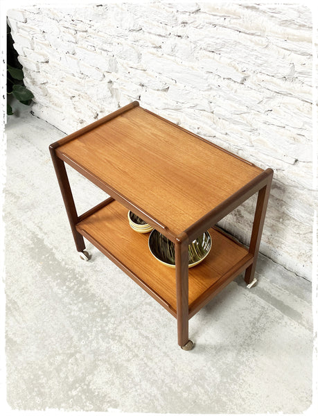 Trolley Desserte Roulante Vintage Scandinave en Teck