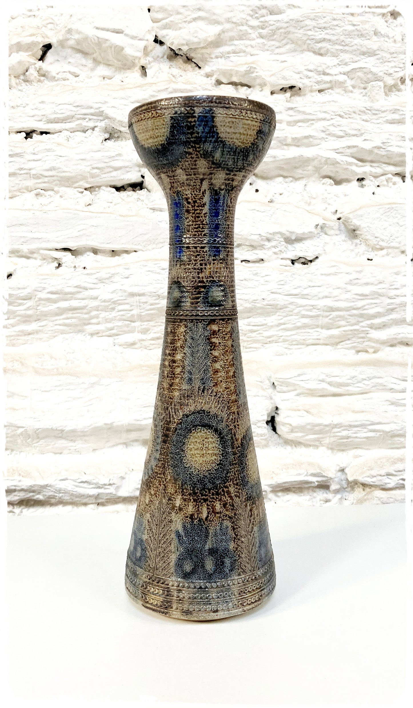 Grand Vase en Grès de Sel Vintage J-C. Courjault Keraluc Quimper