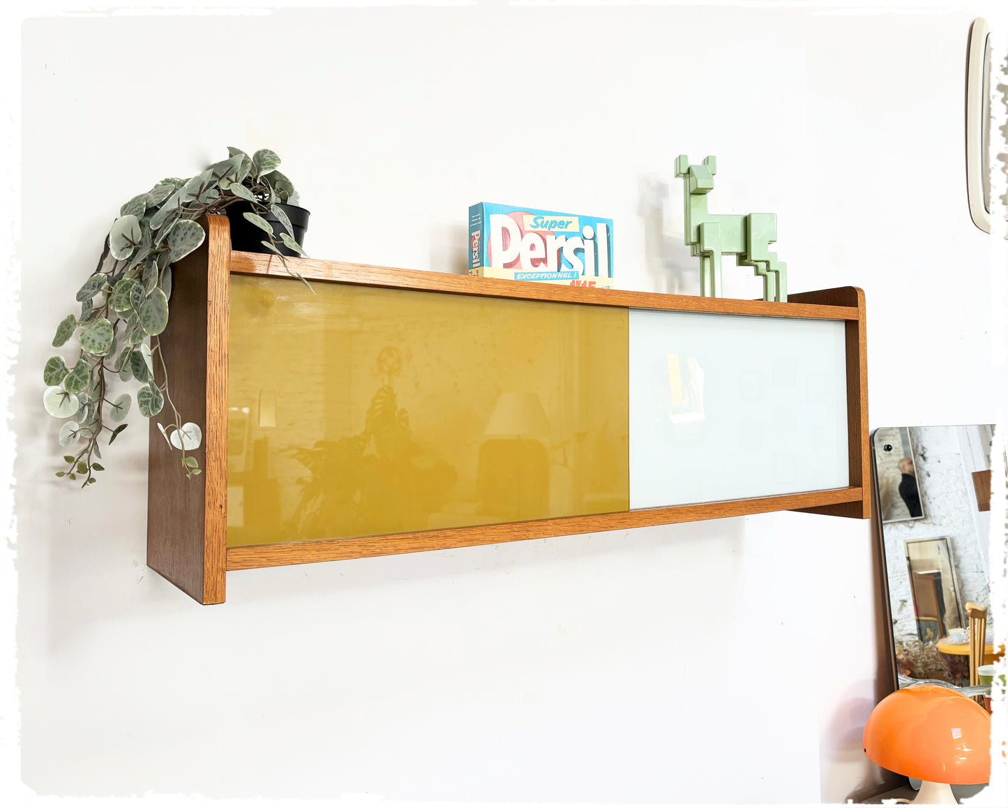 Vitrine Bibliothèque Rangement Mural Vintage