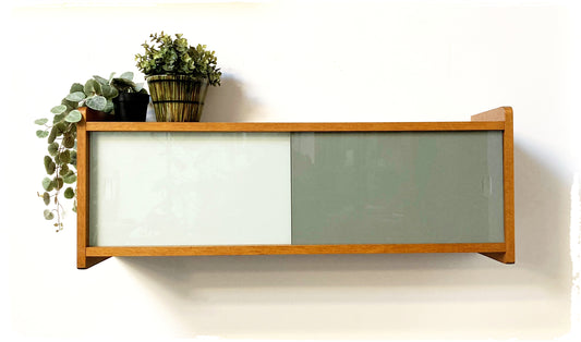 Vitrine Bibliothèque Rangement Mural Vintage