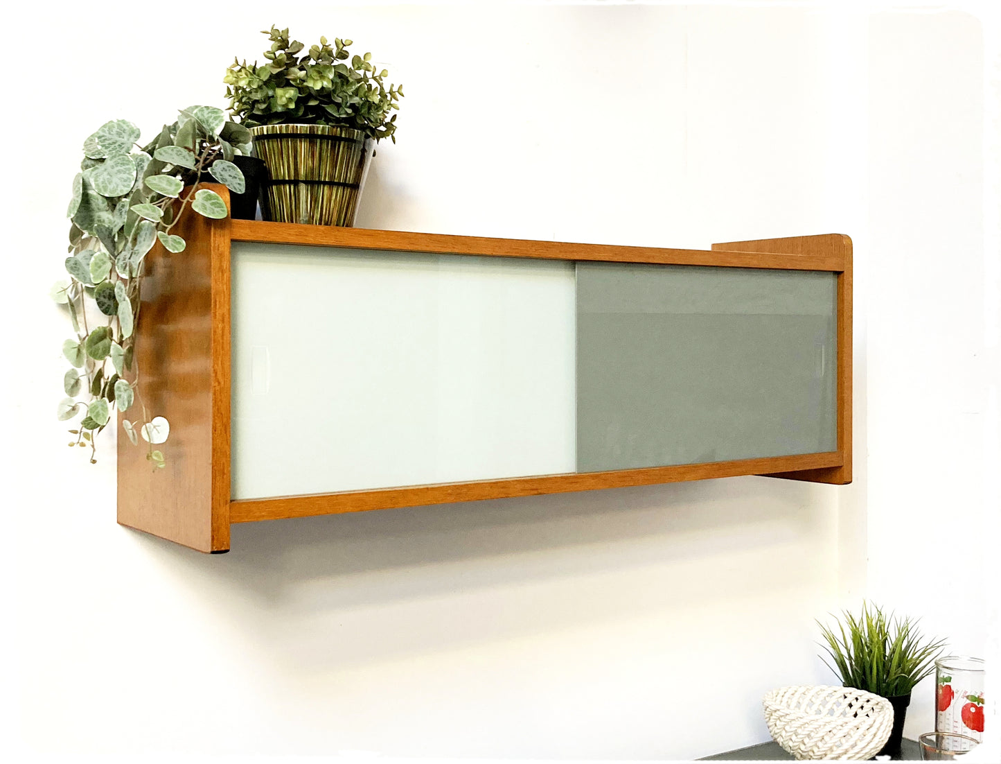 Vitrine Bibliothèque Rangement Mural Vintage