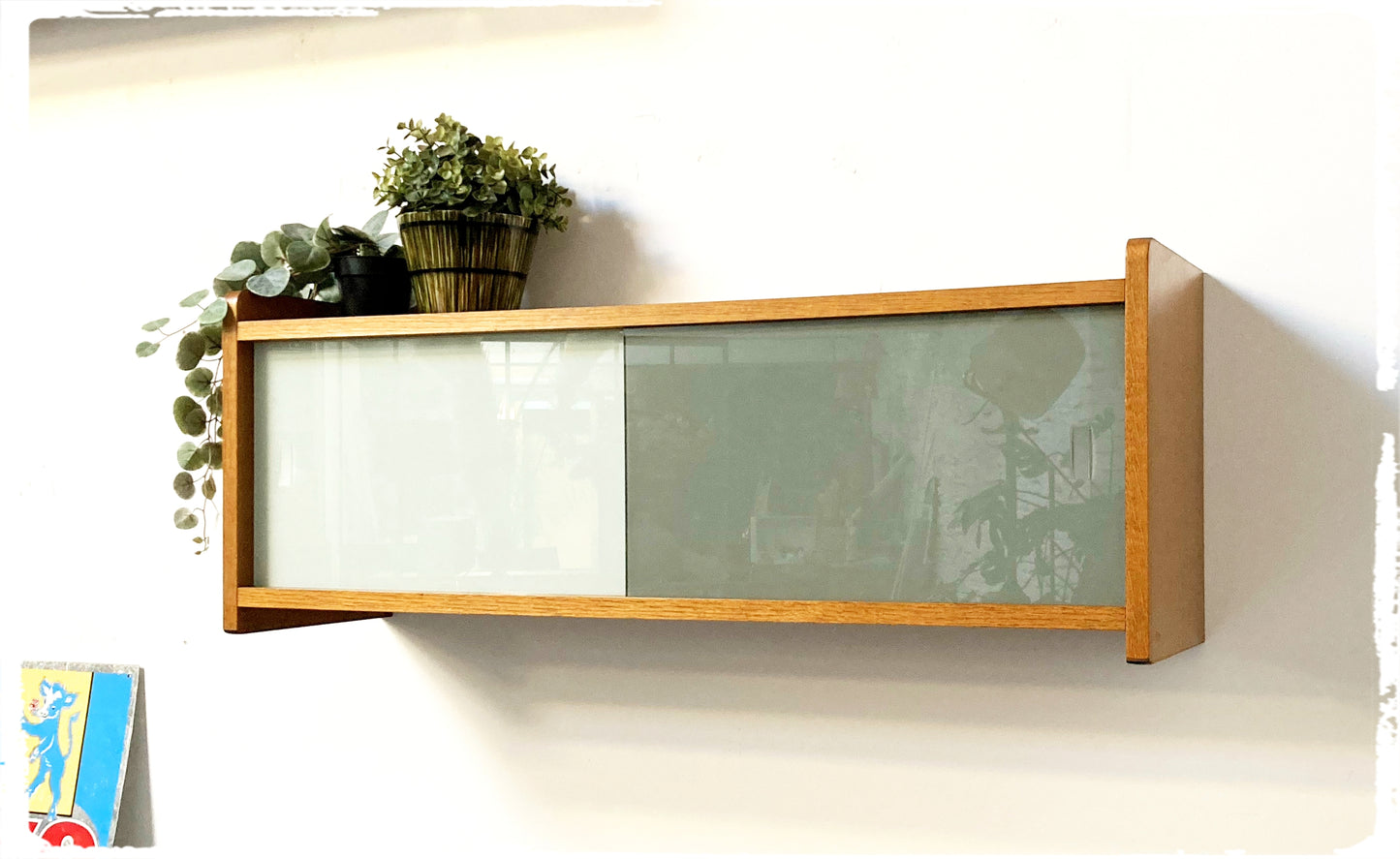 Vitrine Bibliothèque Rangement Mural Vintage