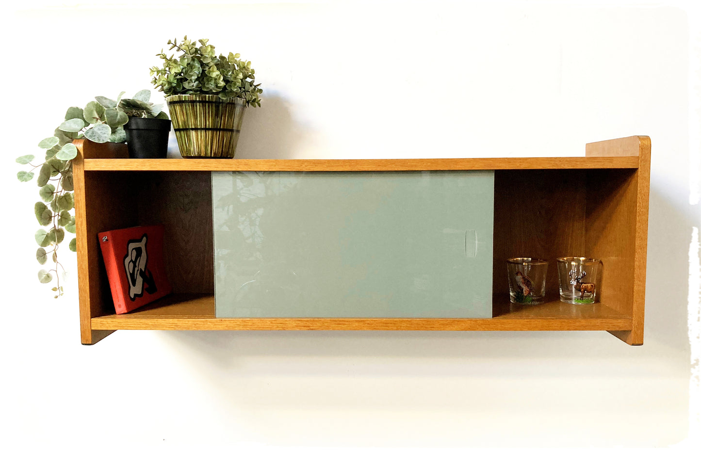 Vitrine Bibliothèque Rangement Mural Vintage