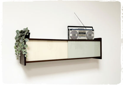 Vitrine Bibliothèque Rangement Mural XL Vintage