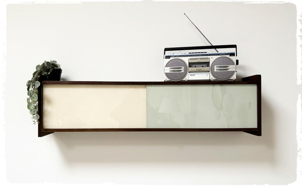 Vitrine Bibliothèque Rangement Mural XL Vintage