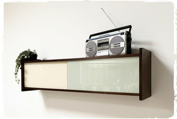 Vitrine Bibliothèque Rangement Mural XL Vintage