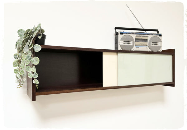 Vitrine Bibliothèque Rangement Mural XL Vintage