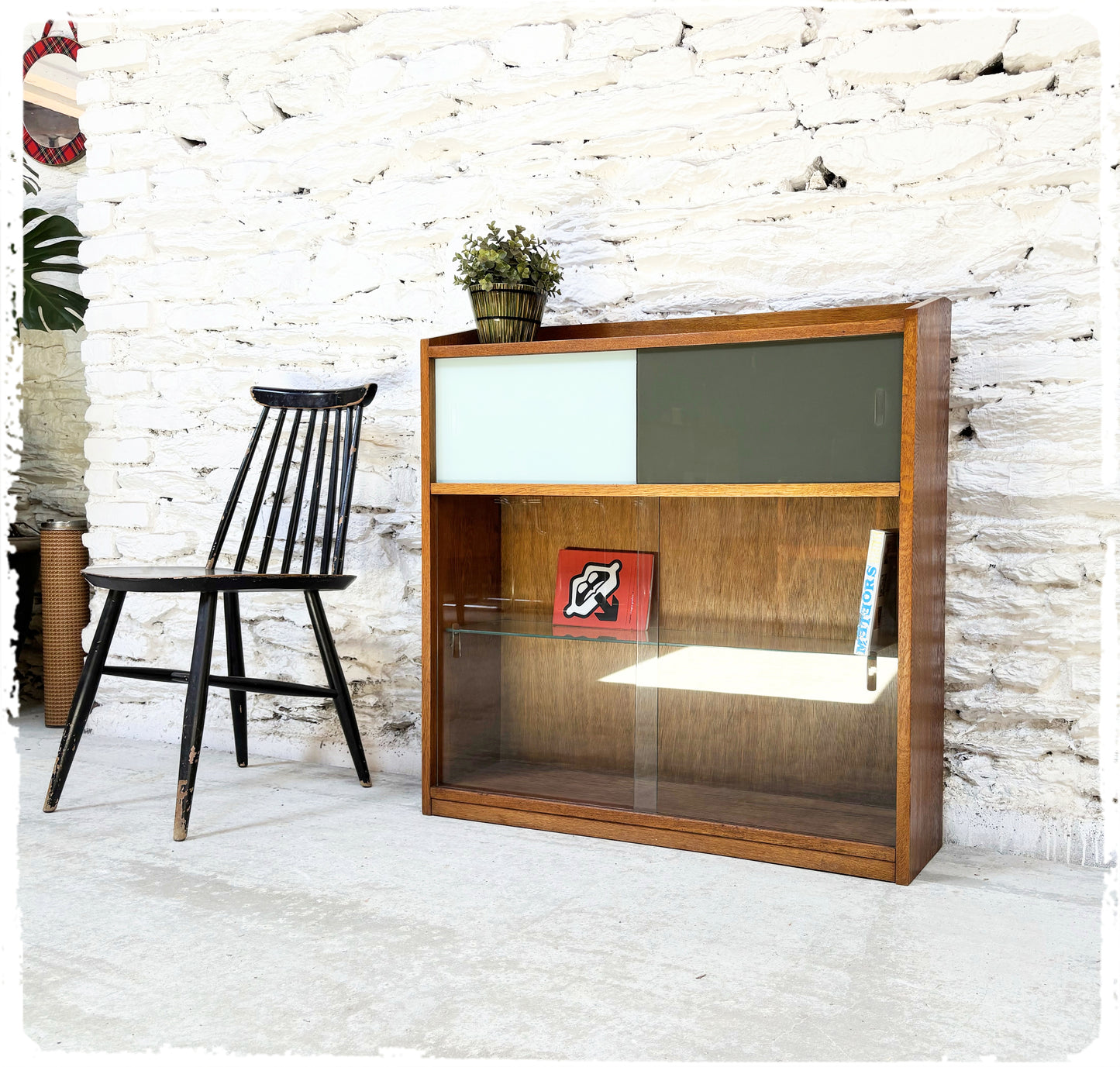 Vitrine Bibus Vintage en Chêne