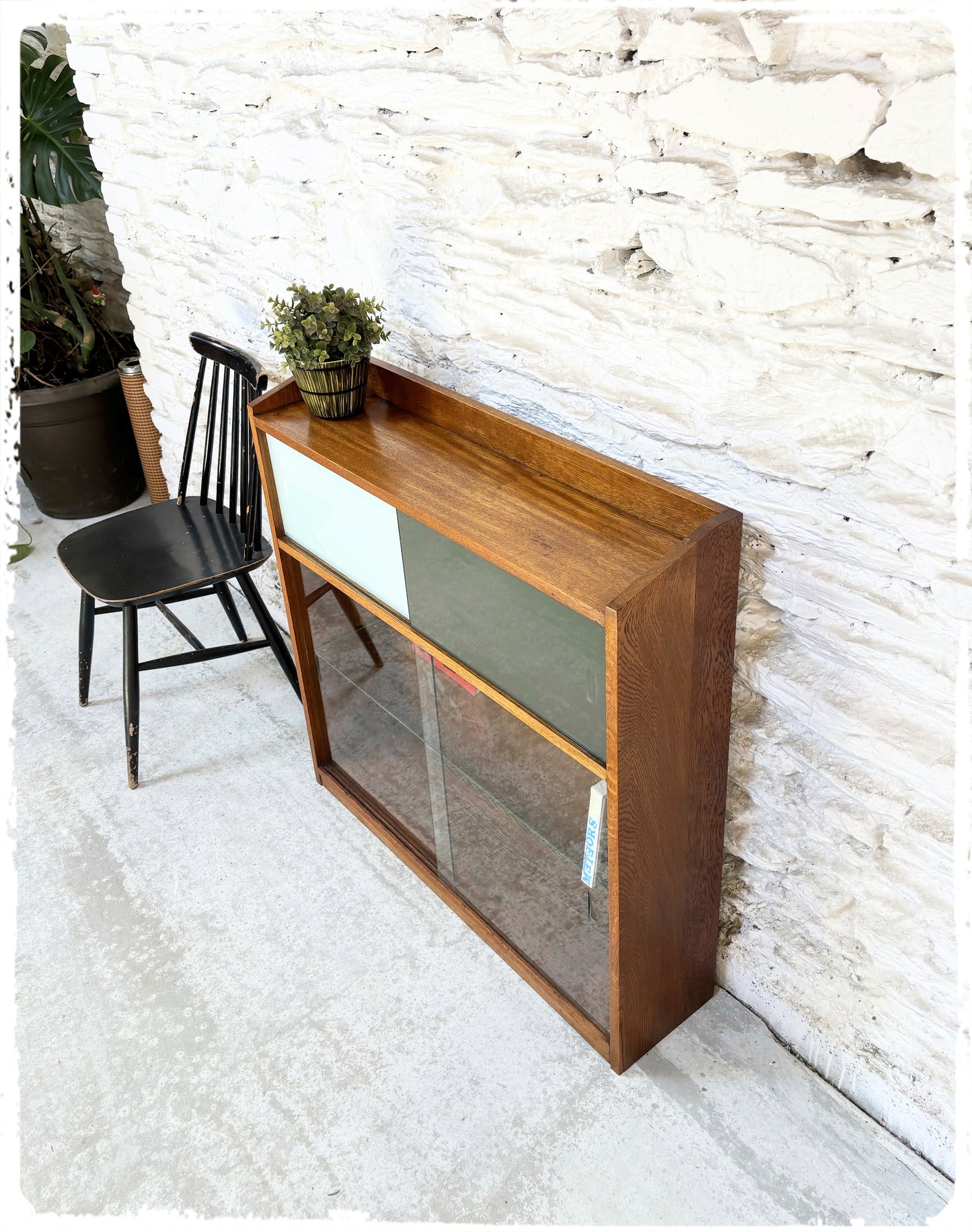 Vitrine Bibus Vintage en Chêne
