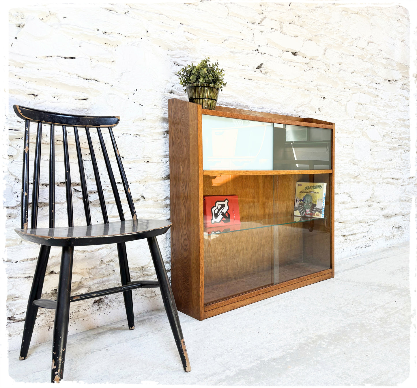 Vitrine Bibus Vintage en Chêne