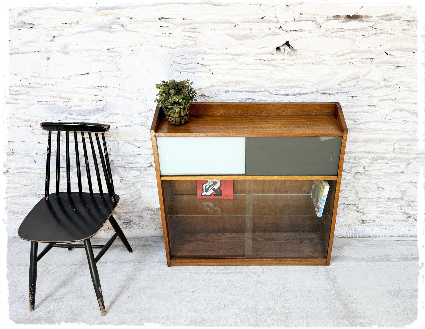 Vitrine Bibus Vintage en Chêne