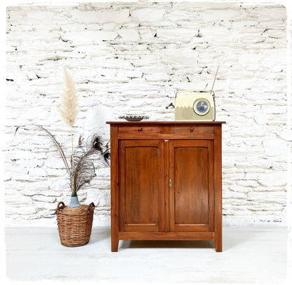 Ancien Buffet Parisien Vintage en Bois Massif