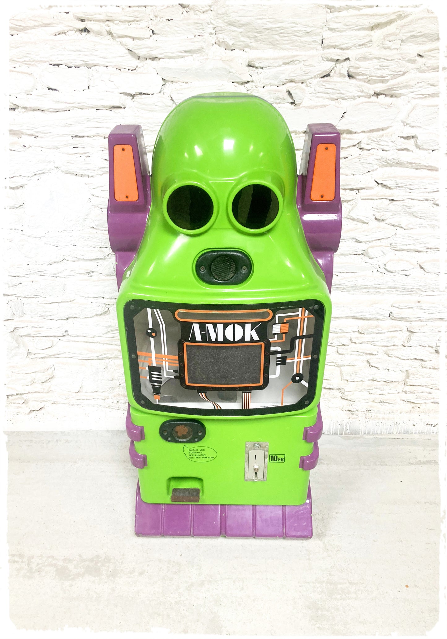 Ancien Distributeur Robot XXL Vintage Années 80 A-MOK