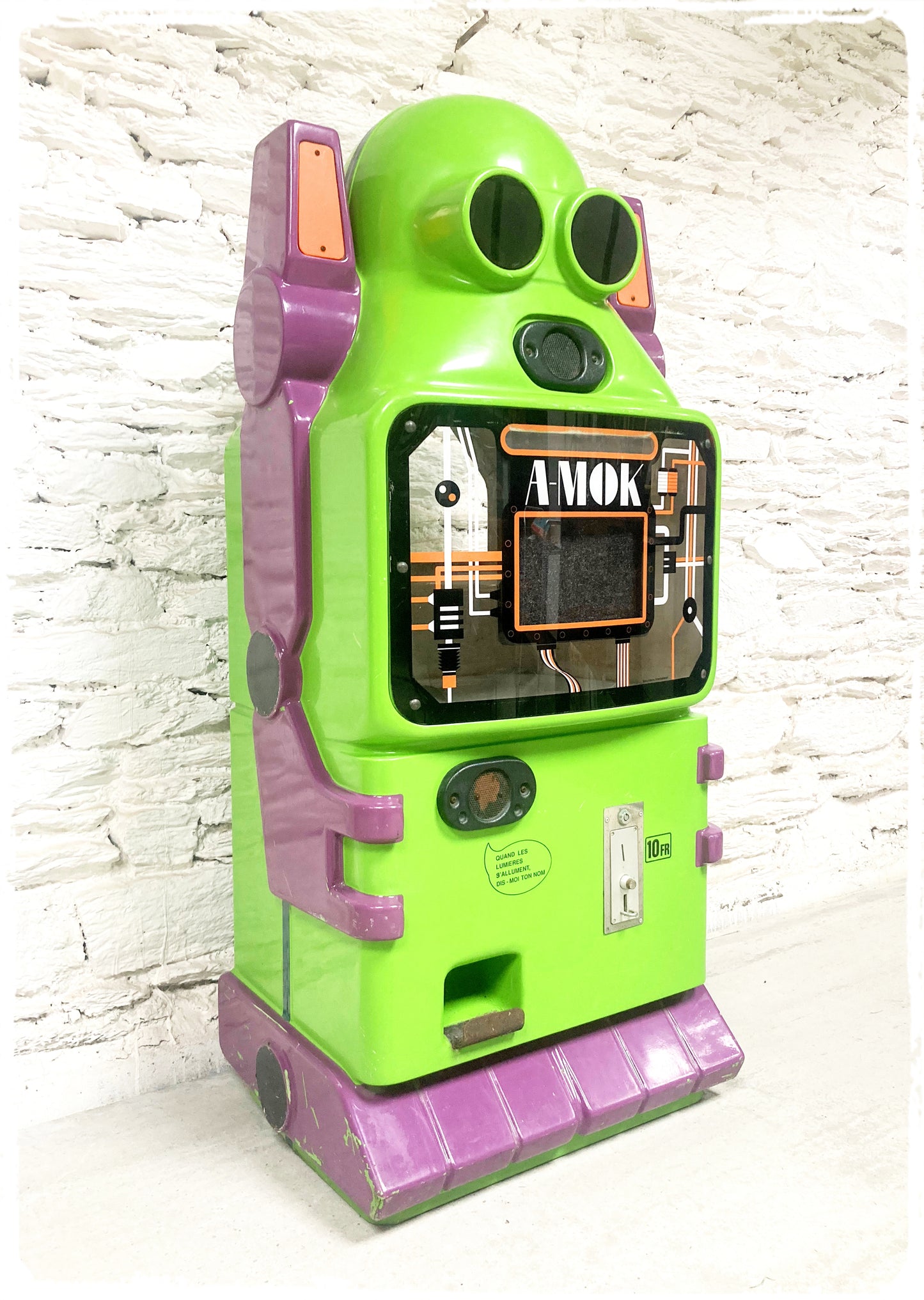 Ancien Distributeur Robot XXL Vintage Années 80 A-MOK