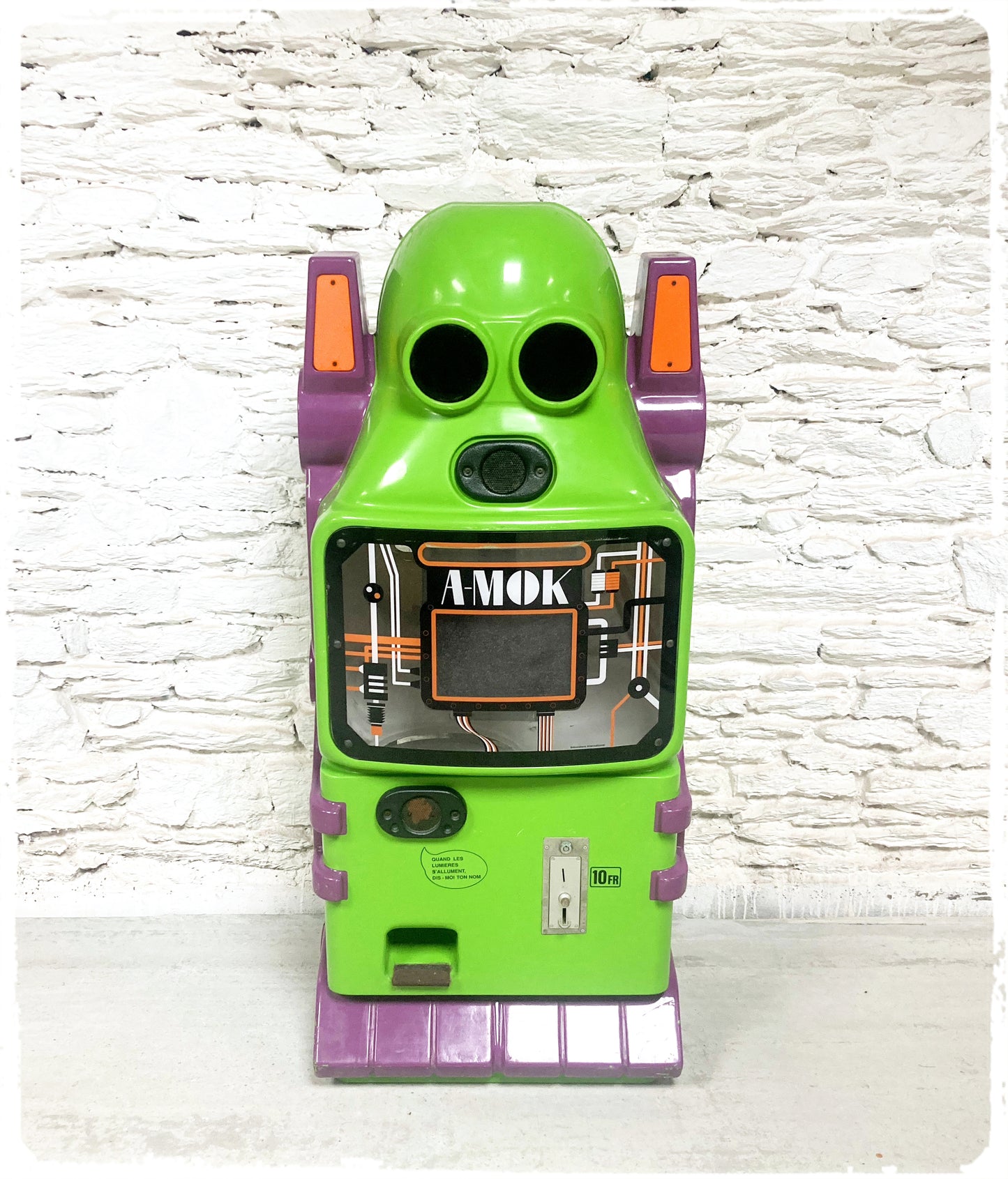 Ancien Distributeur Robot XXL Vintage Années 80 A-MOK
