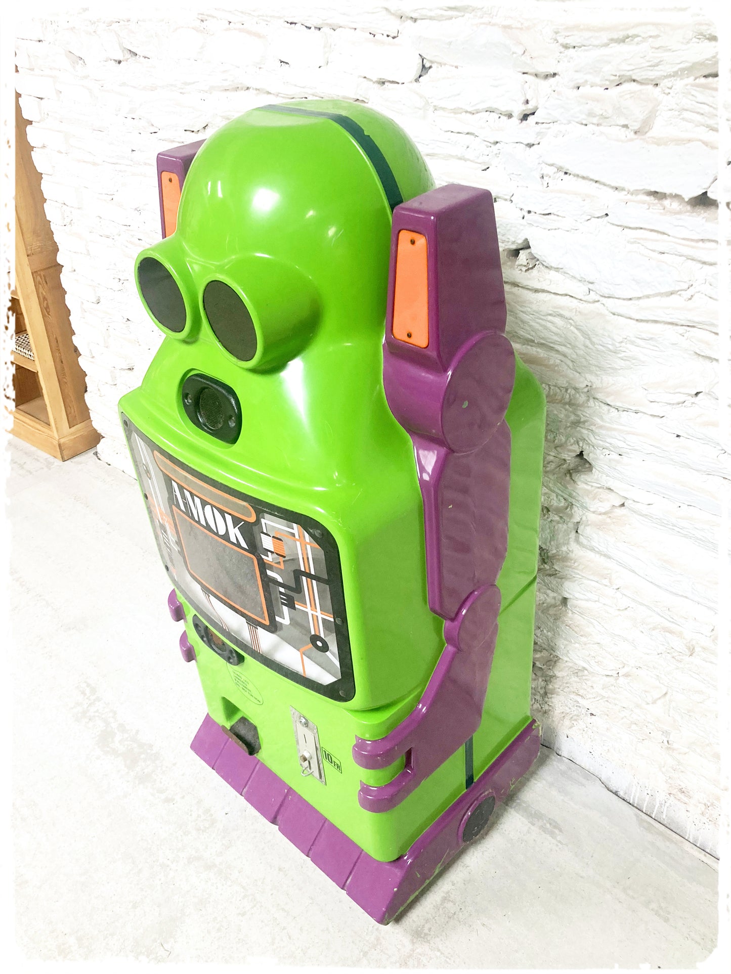 Ancien Distributeur Robot XXL Vintage Années 80 A-MOK