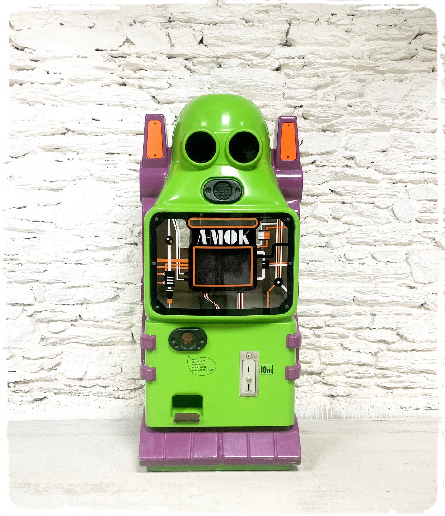 Ancien Distributeur Robot XXL Vintage Années 80 A-MOK